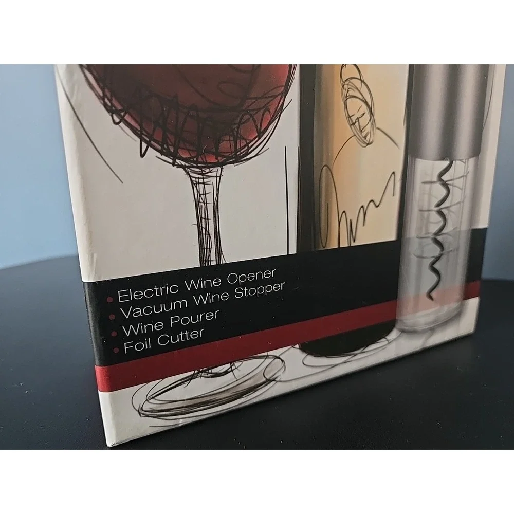 Moderne Elegance Electric Wine Opener‎ Vacuum Wine Stopper Pourer Foil Cutter
